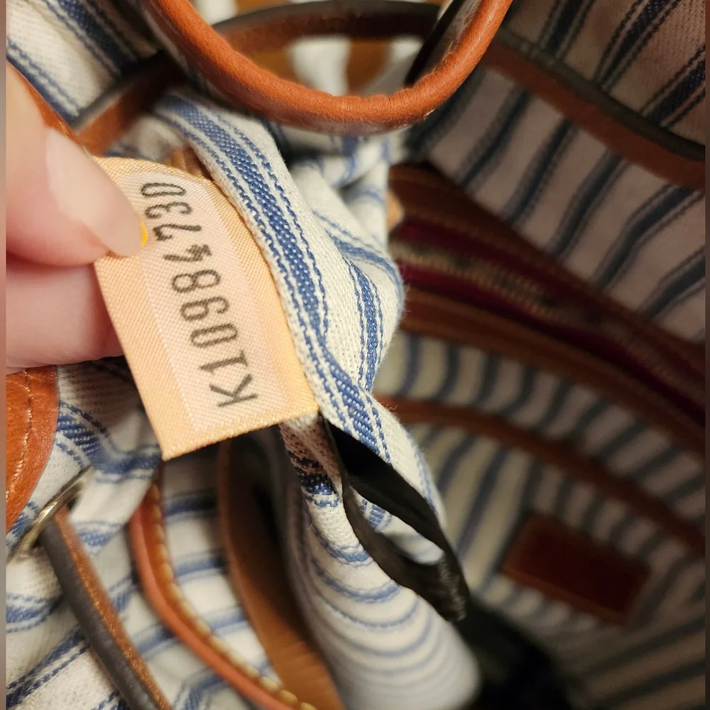 Dooney & Bourke Camden Saffiano Leather Bucket Bag-Elephant- EUC And Dustbag